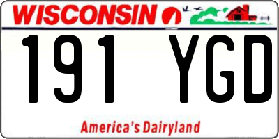 WI license plate 191YGD
