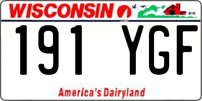 WI license plate 191YGF