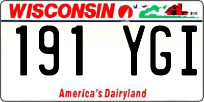 WI license plate 191YGI