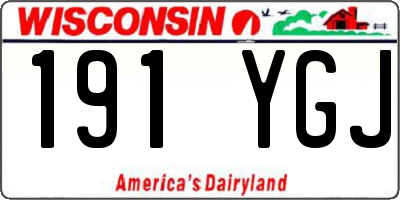 WI license plate 191YGJ