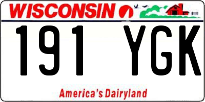 WI license plate 191YGK
