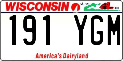 WI license plate 191YGM