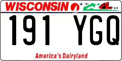 WI license plate 191YGQ