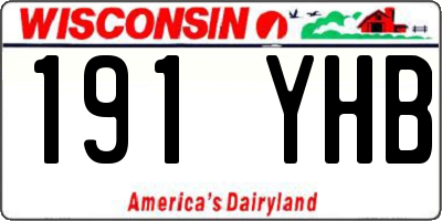 WI license plate 191YHB