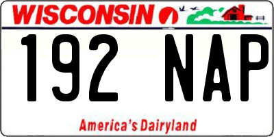 WI license plate 192NAP