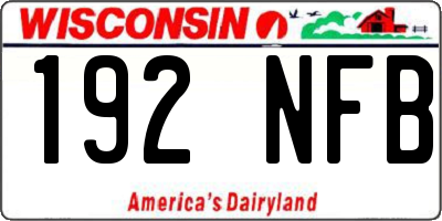 WI license plate 192NFB