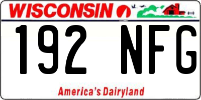 WI license plate 192NFG