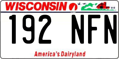 WI license plate 192NFN