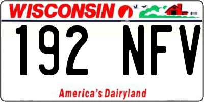 WI license plate 192NFV