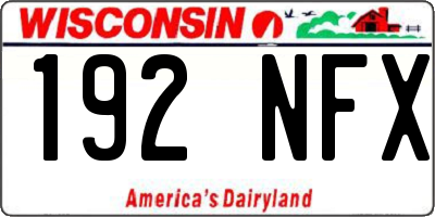 WI license plate 192NFX