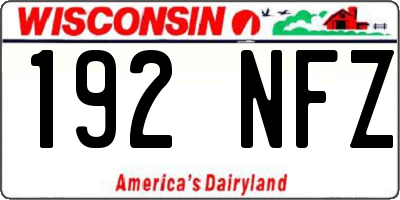WI license plate 192NFZ