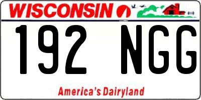 WI license plate 192NGG