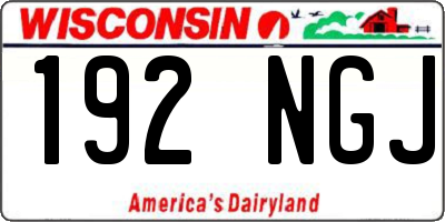 WI license plate 192NGJ