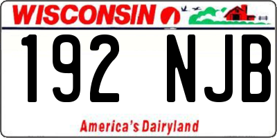 WI license plate 192NJB