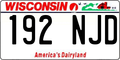 WI license plate 192NJD