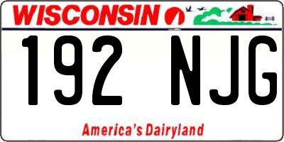 WI license plate 192NJG