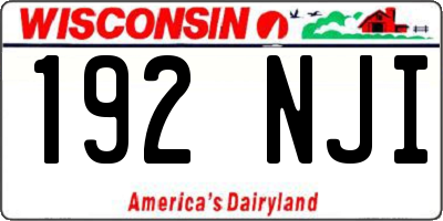 WI license plate 192NJI