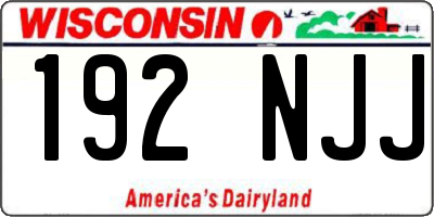 WI license plate 192NJJ