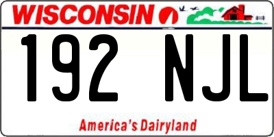 WI license plate 192NJL