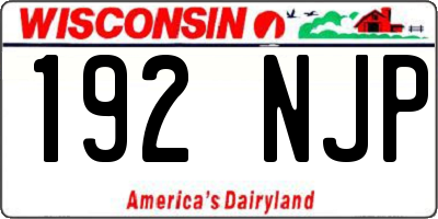 WI license plate 192NJP