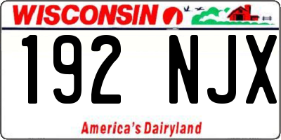 WI license plate 192NJX