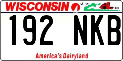 WI license plate 192NKB