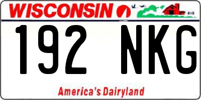 WI license plate 192NKG