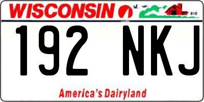WI license plate 192NKJ