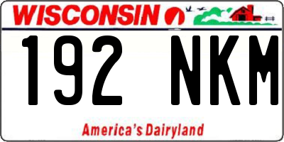 WI license plate 192NKM