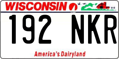 WI license plate 192NKR