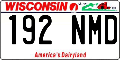 WI license plate 192NMD