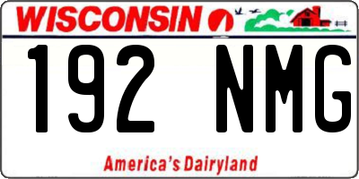 WI license plate 192NMG