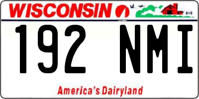 WI license plate 192NMI
