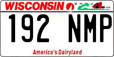 WI license plate 192NMP