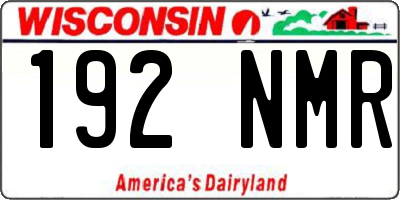 WI license plate 192NMR
