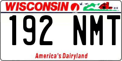 WI license plate 192NMT