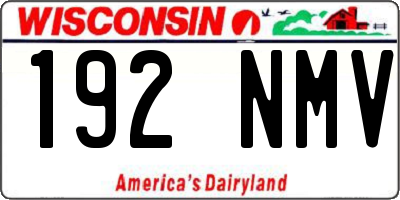 WI license plate 192NMV