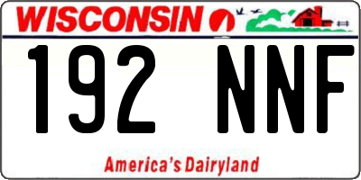 WI license plate 192NNF