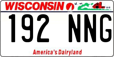 WI license plate 192NNG