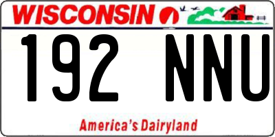 WI license plate 192NNU