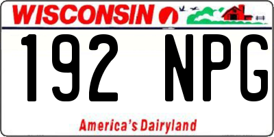 WI license plate 192NPG