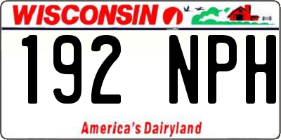 WI license plate 192NPH