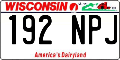 WI license plate 192NPJ