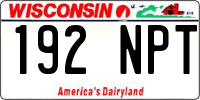 WI license plate 192NPT