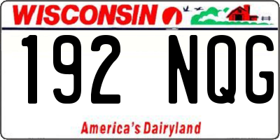 WI license plate 192NQG
