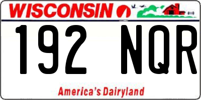 WI license plate 192NQR
