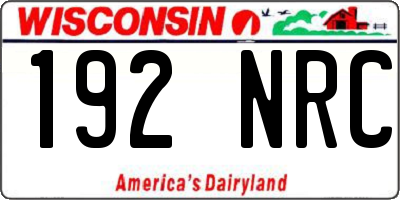 WI license plate 192NRC