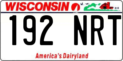 WI license plate 192NRT