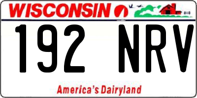 WI license plate 192NRV