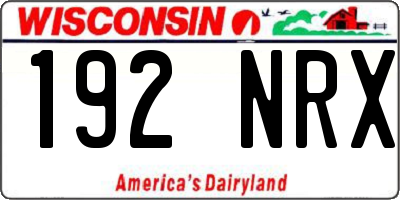 WI license plate 192NRX
